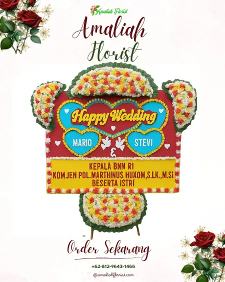Papan Bunga Pernikahan Carangrejo